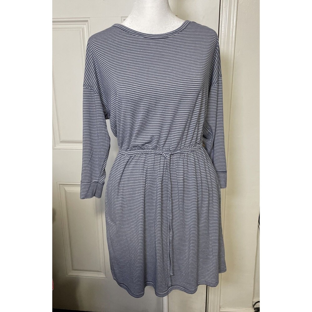 Abercrombie & Fitch Women's Jersey Knit Striped Drawstring Waist Dress Sz Small